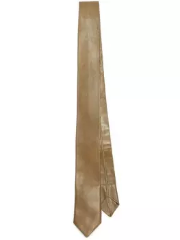 Jil Sander кожаный галстук, коричневый