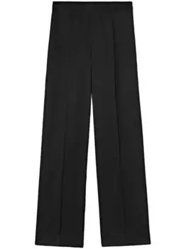 Jil Sander креповые брюки прямого кроя, черный