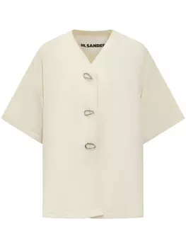 Jil Sander куртка на пуговицах, нейтральный