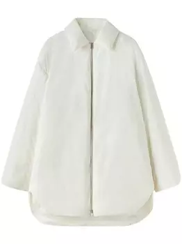 Jil Sander куртка-рубашка на молнии, белый