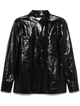 Jil Sander льняная рубашка, черный