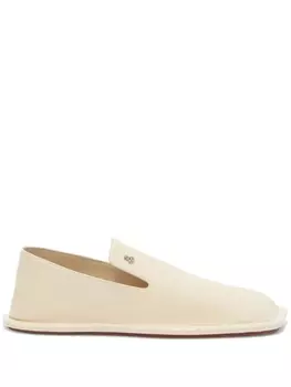 Jil Sander лоферы с квадратным носком, нейтральный цвет