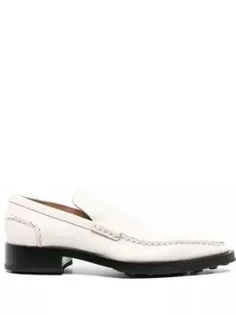 Jil Sander лоферы с заостренным носком, белый