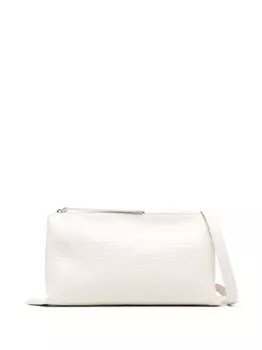 Jil Sander logo-detail leather shoulder bag, белый