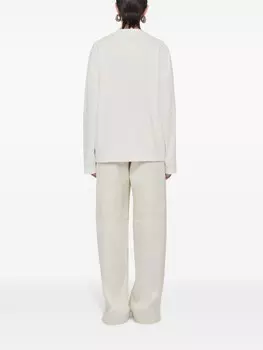 Jil Sander лонгслив с логотипом, белый