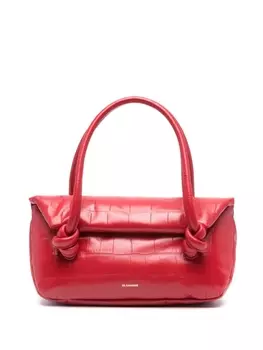 Jil Sander маленькая сумка на плечо с тиснением под крокодила, красный