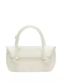 Jil Sander маленькая сумка на плечо с тиснением под крокодила, белый