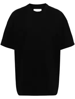 Jil Sander многослойная футболка с логотипом, черный