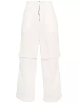 Jil Sander многослойные брюки рыхлой вязки, нейтральный цвет