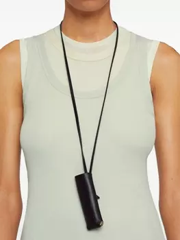 Jil Sander нож с тисненым логотипом, черный