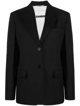 Jil Sander однобортный блейзер, черный