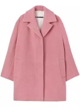 Jil Sander пальто длины миди с поясом, розовый