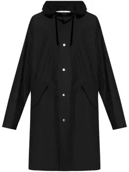 Jil Sander пальто-парка с логотипом, черный