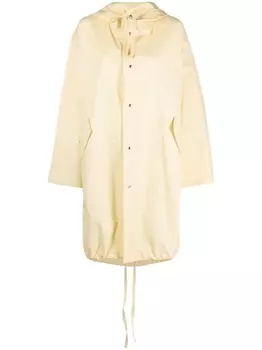 Jil Sander пальто с кулиской и логотипом, нейтральный цвет