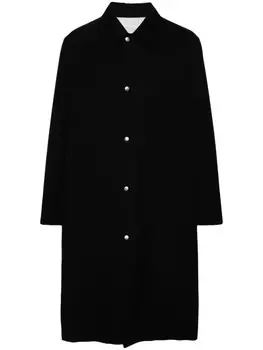 Jil Sander пальто с потайной застежкой, черный