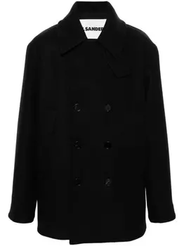 Jil Sander пальто с потайной застежкой, черный