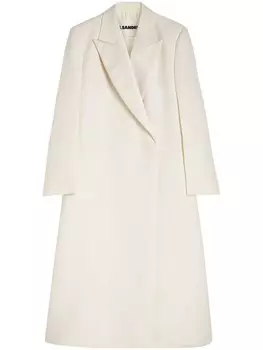 Jil Sander пальто строгого кроя, белый
