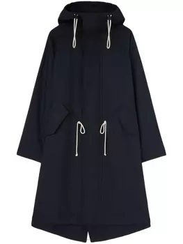 Jil Sander парка с капюшоном, синий