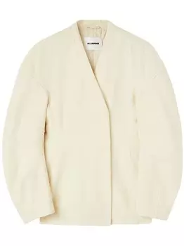 Jil Sander пиджак из смесовой шерсти, серый