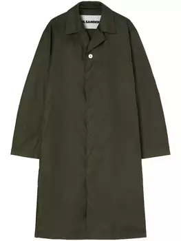 Jil Sander плащ на пуговицах, зеленый
