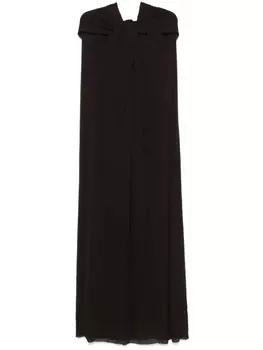 Jil Sander платье макси из джерси, коричневый