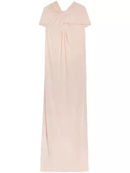 Jil Sander платье макси с драпировкой, нейтральный