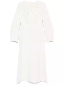 Jil Sander платье макси с драпировкой, белый