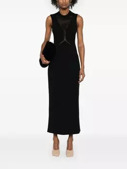 Jil Sander платье макси с круглым вырезом, черный