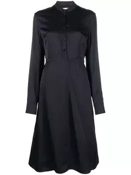 Jil Sander платье миди без воротника, синий