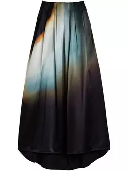 Jil Sander платье миди со складками, синий