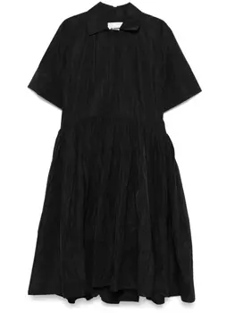 Jil Sander платье миди со складками, черный