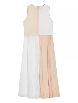 Jil Sander платье миди в двух тонах, белый