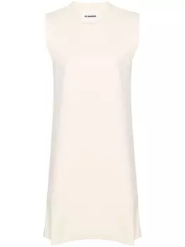 Jil Sander платье мини без рукавов, нейтральный цвет