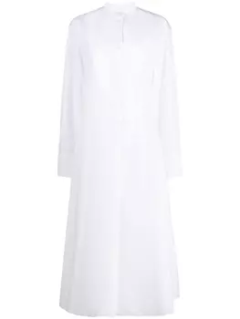 Jil Sander платье-рубашка с длинными рукавами, белый