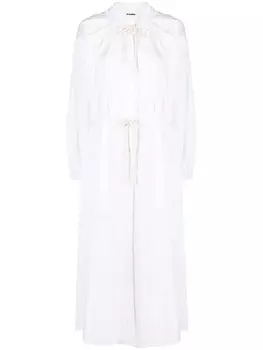 Jil Sander платье с длинными рукавами, белый