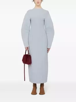 Jil Sander платье с длинными рукавами, серый