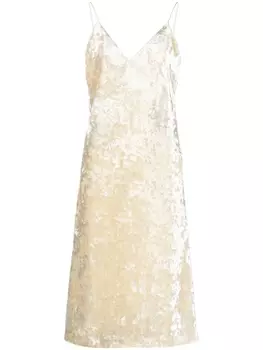 Jil Sander платье с V-образным вырезом, желтый