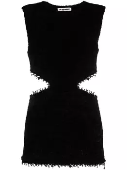 Jil Sander платье с вырезами, черный