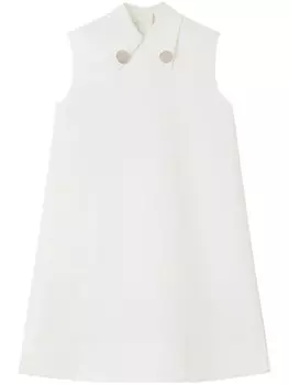 Jil Sander платье с заостренным воротником, белый