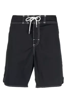 Jil Sander плавки-шорты с контрастной строчкой, черный