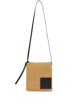 Jil Sander плетеная сумка через плечо, нейтральный цвет