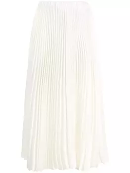 Jil Sander плиссированная юбка миди, белый