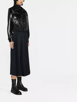 Jil Sander плиссированная юбка миди, черный