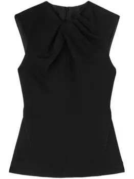 Jil Sander плиссированный топ без рукавов, черный