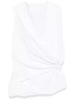 Jil Sander поплиновый топ, белый