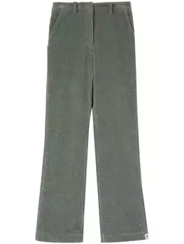 Jil Sander прямые брюки из органического хлопка, серый