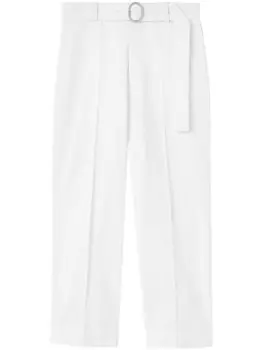 Jil Sander прямые брюки с поясом, белый