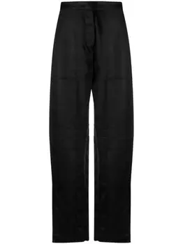 Jil Sander прямые брюки с завышенной талией, черный