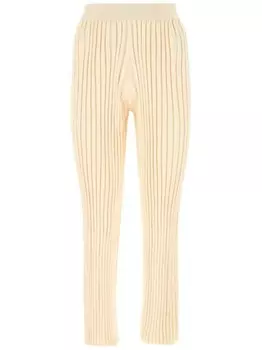 Jil Sander прямые брюки со складками, нейтральный цвет