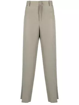 Jil Sander прямые брюки строгого кроя, зеленый